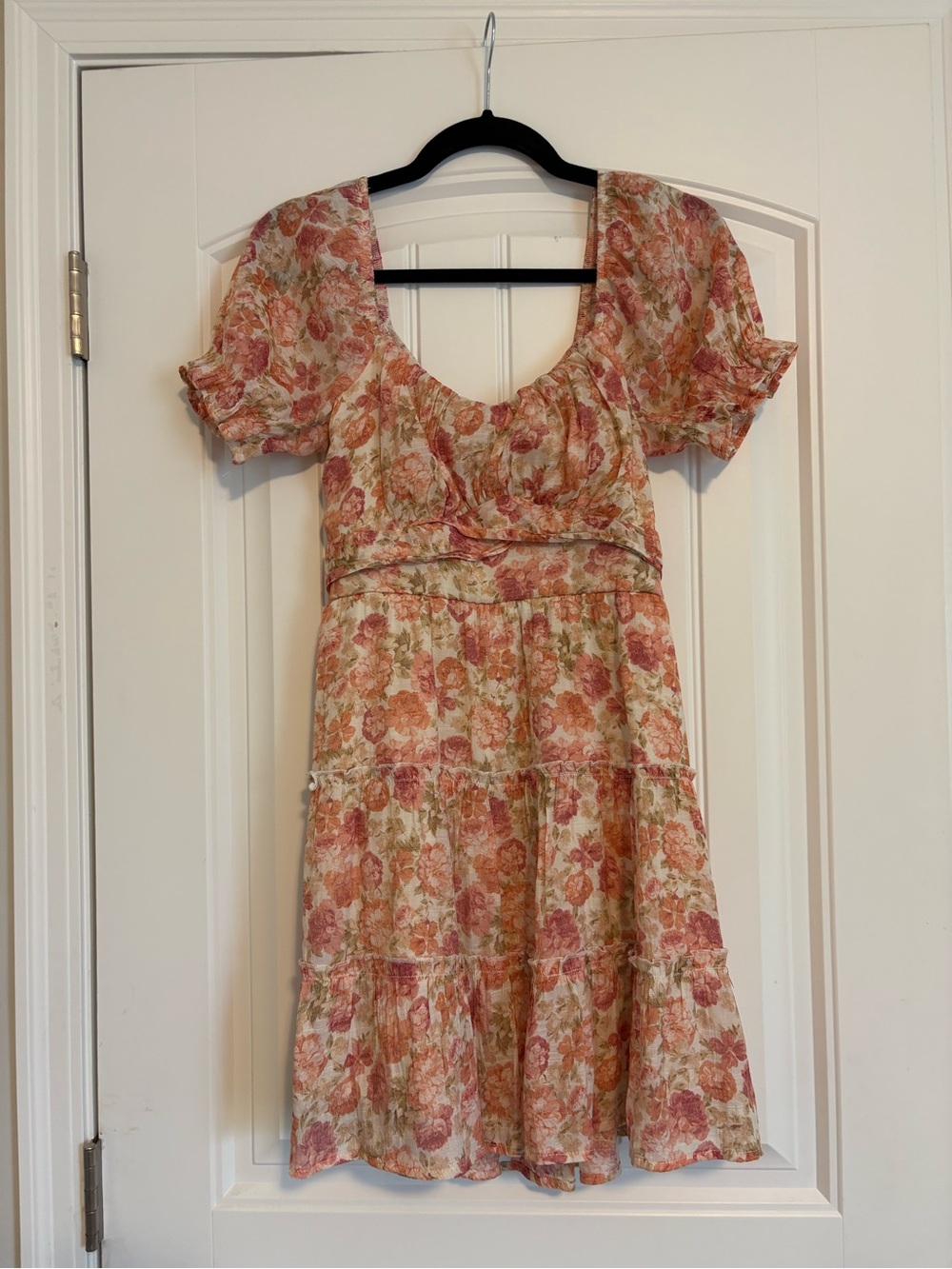 Floral Puff-Sleeve Dress